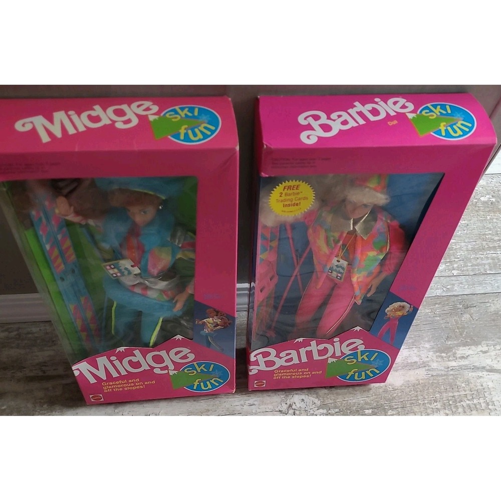 NEW IN BOXES VTG 1991 Ski Fun Barbie & Midge Dolls Mattel #7511 After Sky‎ Party - Picture 5 of 15